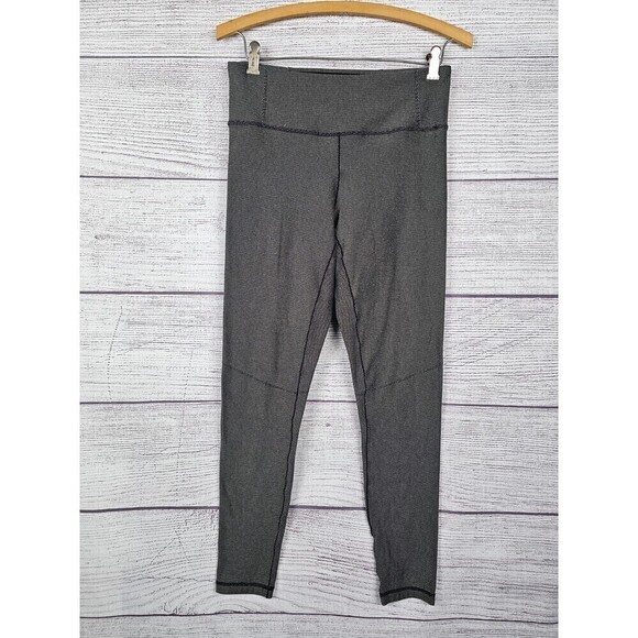 Prana Mid-Rise Ankle Length Athletic Leggings Grey and Black Size Medium - Picture 1 of 3
